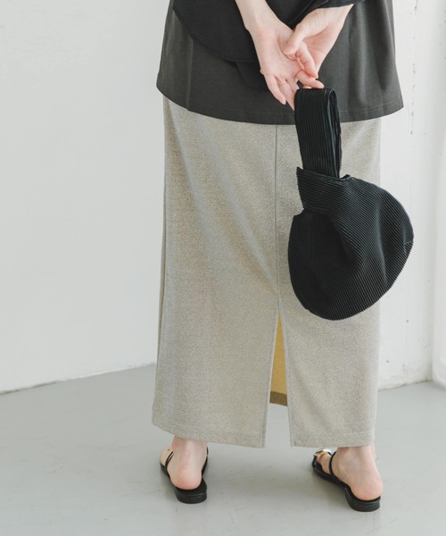 ITEMS URBANRESEARCH（アイテムズ アーバンリサーチ）の「ラメストレッチタイトスカート（スカート・レディース・ブラック/ベージュ/ネイビー・FREE）」の5枚目の写真