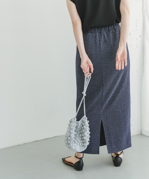 ITEMS URBANRESEARCH（アイテムズ アーバンリサーチ）の「ラメストレッチタイトスカート（スカート・レディース・ブラック/ベージュ/ネイビー・FREE）」の20枚目の写真