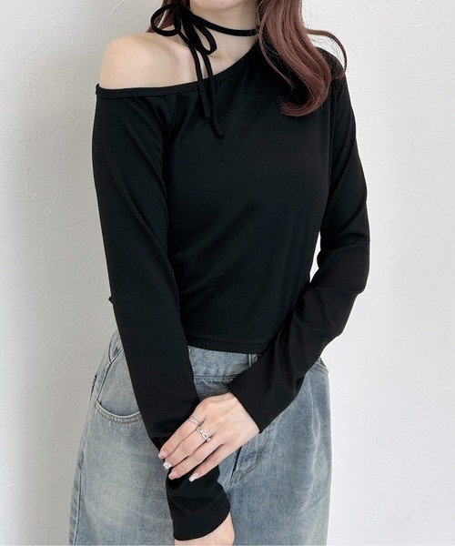 Heather(ヘザー)の「ワンショルリボンカットソー 140154(Tシャツ/カットソー・レディース・アイボリー/ブラック/グレー・FREE)」の18枚目の写真