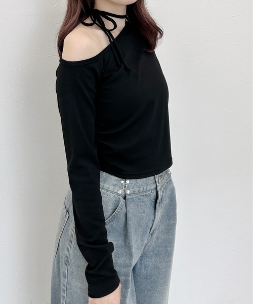 Heather(ヘザー)の「ワンショルリボンカットソー 140154(Tシャツ/カットソー・レディース・アイボリー/ブラック/グレー・FREE)」の19枚目の写真