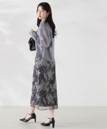 PROPORTION BODY DRESSING | チュール配色レースナロースカート / 1214220805(スカート)