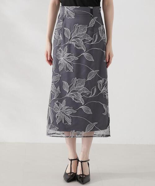 PROPORTION BODY DRESSING（プロポーションボディドレッシング）の「チュール配色レースナロースカート / 1214220805（スカート・レディース・ダークグレー/グレー・MEDIUM/SMALL）」の13枚目の写真