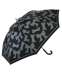 macocca（マコッカ）の「晴雨兼用 ショート傘 モノクロ リボン柄（長傘）」