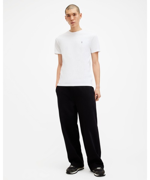 ALLSAINTS（オールセインツ）の「BRACE BRUSHED COTTON CREW NECK T-SHIRT | BRACE ブラッシュ コットン クルーネック Tシャツ（Tシャツ/カットソー・メンズ・ホワイト・S/L/XS/M/XL）」の3枚目の写真