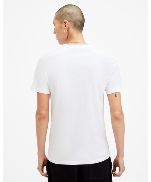 ALLSAINTS（オールセインツ）の「BRACE BRUSHED COTTON CREW NECK T-SHIRT | BRACE ブラッシュ コットン クルーネック Tシャツ（Tシャツ/カットソー・メンズ・ホワイト・S/L/XS/M/XL）」の5枚目の写真