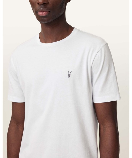 ALLSAINTS（オールセインツ）の「BRACE BRUSHED COTTON CREW NECK T-SHIRT | BRACE ブラッシュ コットン クルーネック Tシャツ（Tシャツ/カットソー・メンズ・ホワイト・S/L/XS/M/XL）」の7枚目の写真