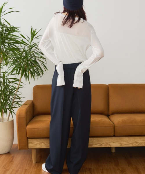 Auntie Rosa Holiday（アンティローザホリデー）の「パワーメッシュシアーロンTEE（Tシャツ/カットソー・レディース・ボルドー/ブラック/オフホワイト/グレー/ブルー/オレンジ系/グリーン・FREE）」の19枚目の写真