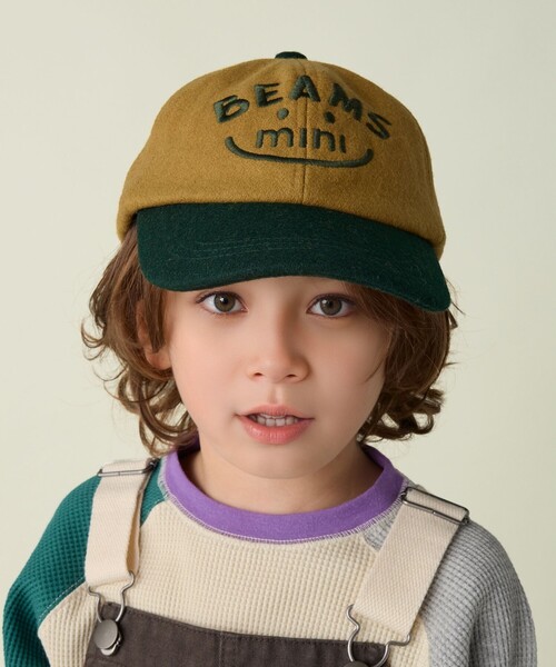 BEAMS mini(ビームスミニ)の「スマイル キャップ 2024FW(キャップ・キッズ・グレー/ライトブラウン/イエロー系その他5・ONE SIZE)」の3枚目の写真