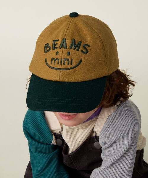BEAMS mini(ビームスミニ)の「スマイル キャップ 2024FW(キャップ・キッズ・グレー/ライトブラウン/イエロー系その他5・ONE SIZE)」の4枚目の写真