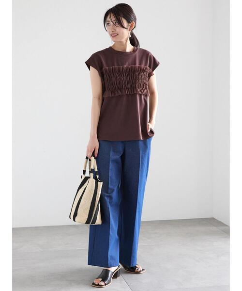 Te chichi（テチチ）の「チュールドッキングカットソープルオーバー（Tシャツ/カットソー・レディース・ブラウン/グレー/ブラック・F）」の16枚目の写真