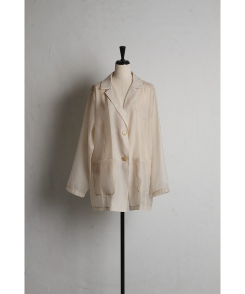 &. NOSTALGIA（アンドドットノスタルジア）の「シアーテーラードジャケット（テーラードジャケット・レディース・ベージュ/ブラック・M）」の13枚目の写真
