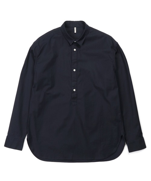 The DUFFER of ST.GEORGE(ザダファーオブセントジョージ)の「SHORT COLLAR PO SHIRT:バックサテン ショートカラー プルオーバーシャツ(シャツ/ブラウス・メンズ・チャコールグレー/アイボリー/ブラック/ネイビー・SMALL/MEDIUM/LARGE/X-LARGE)」の11枚目の写真
