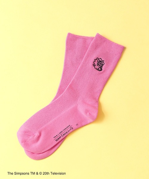 LEPSIM（レプシィム）の「【THE SIMPSONS／ザ・シンプソンズ】刺繍ソックス　140543（ソックス/靴下・レディース・ブラック/オフホワイト/ブルー/グリーン/パープル/イエロー・ONE SIZE）」の5枚目の写真