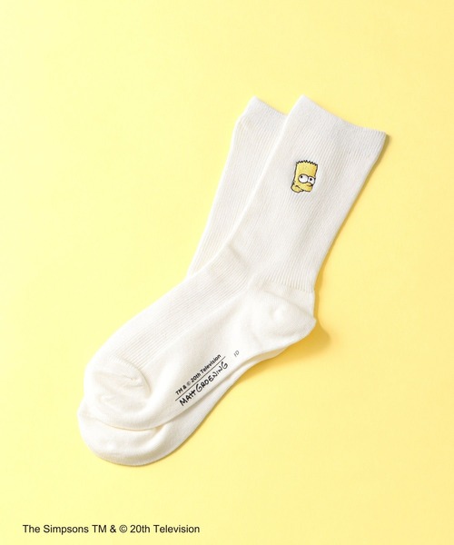 LEPSIM（レプシィム）の「【THE SIMPSONS／ザ・シンプソンズ】刺繍ソックス　140543（ソックス/靴下・レディース・ブラック/オフホワイト/ブルー/グリーン/パープル/イエロー・ONE SIZE）」の2枚目の写真