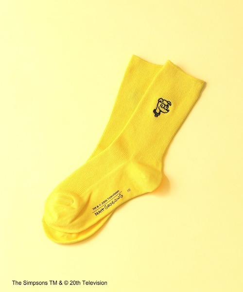 LEPSIM（レプシィム）の「【THE SIMPSONS／ザ・シンプソンズ】刺繍ソックス　140543（ソックス/靴下・レディース・ブラック/オフホワイト/ブルー/グリーン/パープル/イエロー・ONE SIZE）」の6枚目の写真