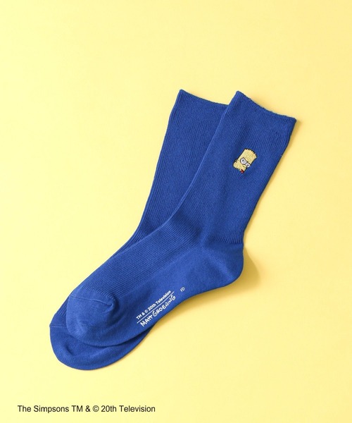 LEPSIM（レプシィム）の「【THE SIMPSONS／ザ・シンプソンズ】刺繍ソックス　140543（ソックス/靴下・レディース・ブラック/オフホワイト/ブルー/グリーン/パープル/イエロー・ONE SIZE）」の4枚目の写真