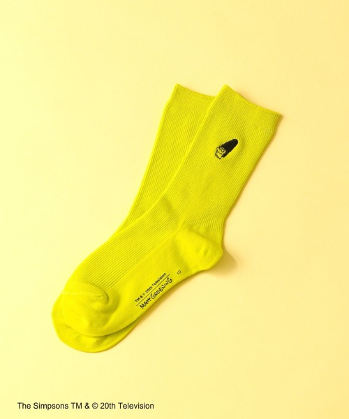LEPSIM（レプシィム）の「【THE SIMPSONS／ザ・シンプソンズ】刺繍ソックス　140543（ソックス/靴下・レディース・ブラック/オフホワイト/ブルー/グリーン/パープル/イエロー・ONE SIZE）」の3枚目の写真