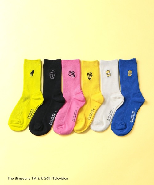 LEPSIM（レプシィム）の「【THE SIMPSONS／ザ・シンプソンズ】刺繍ソックス　140543（ソックス/靴下・レディース・ブラック/オフホワイト/ブルー/グリーン/パープル/イエロー・ONE SIZE）」の7枚目の写真