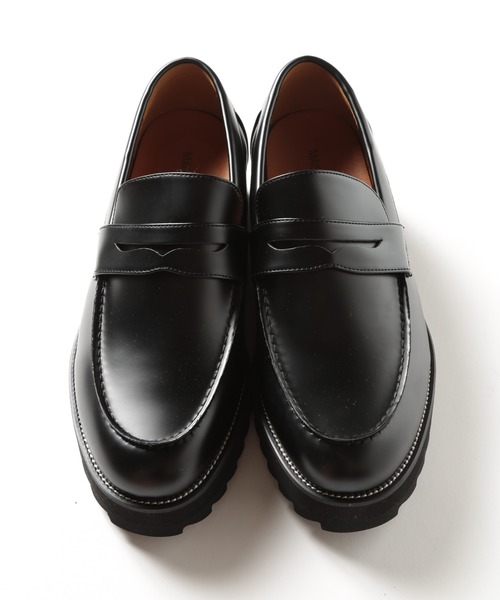 HAUS(ハウス)の「【HAUS】SHARK SOLE COIN LOAFERS シャークソール コインローファー /Pu レザーローファー(ローファー・メンズ・ブラック・LL/L/M/S)」の8枚目の写真