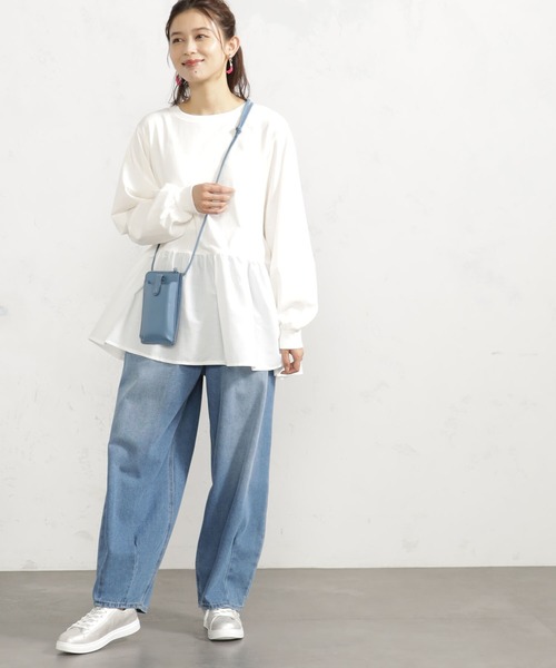 FOUND GOOD（ファウンドグッド）の「布帛裾切替プルオーバー（Tシャツ/カットソー・レディース・ブラック/グレー系/ブラウン系3/ホワイト系5/レッド系8/グレー系8・S/M/L）」の11枚目の写真