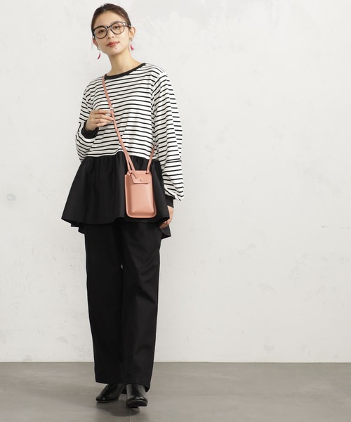 FOUND GOOD（ファウンドグッド）の「布帛裾切替プルオーバー（Tシャツ/カットソー・レディース・ブラック/グレー系/ブラウン系3/ホワイト系5/レッド系8/グレー系8・S/M/L）」の22枚目の写真