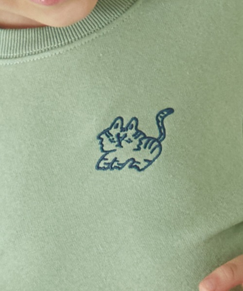 pairmanon(ペアマノン)の「裏起毛 ワンポイント刺繍 トレーナー(スウェット・キッズ・グレー/ピンク系その他/ライトブルー/ブラック/ブルー/ライトグリーン/ピンク/ピンク系その他2/ベージュ・90/140/80/130/100/110/150/120)」の16枚目の写真