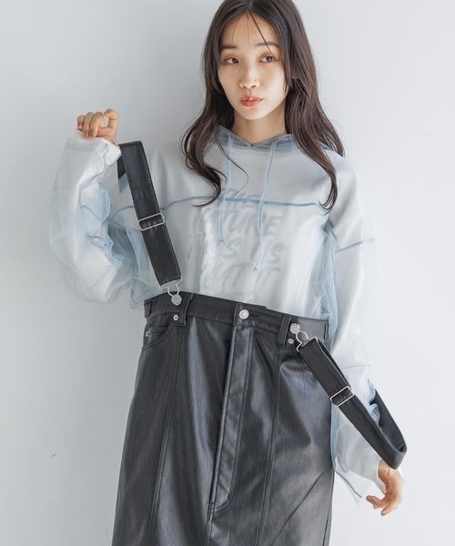 LOWRYS FARM(ローリーズファーム)の「レザージャンスカ 147362(ジャンパースカート・レディース・ブラック・FREE)」の4枚目の写真