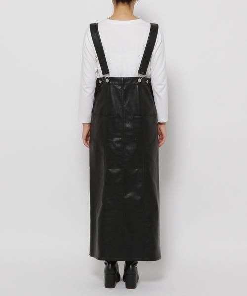 LOWRYS FARM(ローリーズファーム)の「レザージャンスカ 147362(ジャンパースカート・レディース・ブラック・FREE)」の10枚目の写真