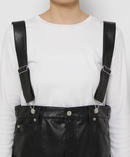 LOWRYS FARM(ローリーズファーム)の「レザージャンスカ 147362(ジャンパースカート・レディース・ブラック・FREE)」の11枚目の写真