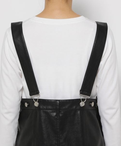 LOWRYS FARM(ローリーズファーム)の「レザージャンスカ 147362(ジャンパースカート・レディース・ブラック・FREE)」の12枚目の写真