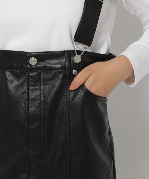 LOWRYS FARM(ローリーズファーム)の「レザージャンスカ 147362(ジャンパースカート・レディース・ブラック・FREE)」の13枚目の写真