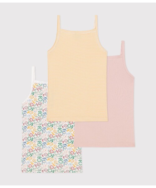 【セール】キャミソール３枚組（インナーウェア/肌着）｜PETIT BATEAU（プチバトー）