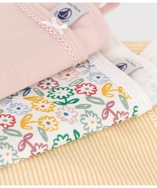 【セール】キャミソール３枚組（インナーウェア/肌着）｜PETIT BATEAU（プチバトー）