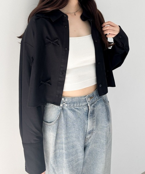 Heather(ヘザー)の「リボンモチーフシャツ 146563(シャツ/ブラウス・レディース・ブラック/オフホワイト/ブラウン系その他・FREE)」の20枚目の写真