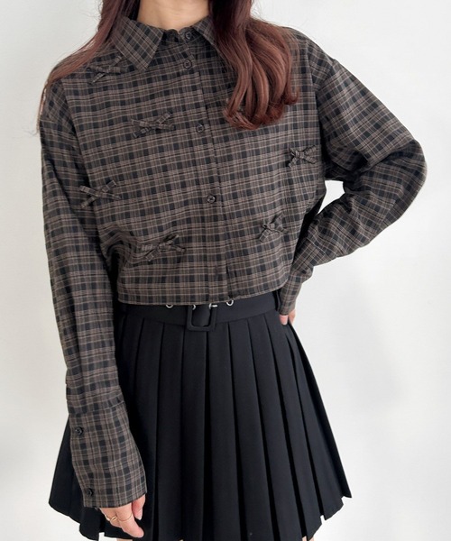 Heather(ヘザー)の「リボンモチーフシャツ 146563(シャツ/ブラウス・レディース・ブラック/オフホワイト/ブラウン系その他・FREE)」の22枚目の写真