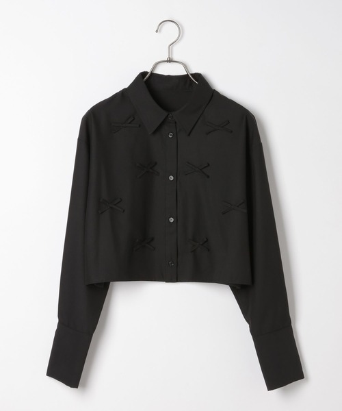Heather(ヘザー)の「リボンモチーフシャツ 146563(シャツ/ブラウス・レディース・ブラック/オフホワイト/ブラウン系その他・FREE)」の15枚目の写真