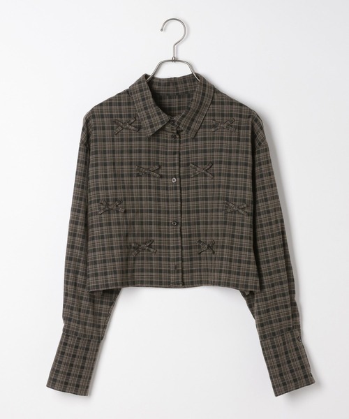 Heather(ヘザー)の「リボンモチーフシャツ 146563(シャツ/ブラウス・レディース・ブラック/オフホワイト/ブラウン系その他・FREE)」の16枚目の写真