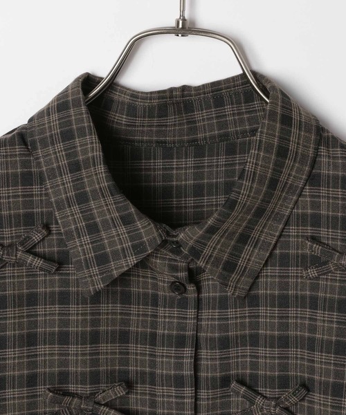 Heather(ヘザー)の「リボンモチーフシャツ 146563(シャツ/ブラウス・レディース・ブラック/オフホワイト/ブラウン系その他・FREE)」の17枚目の写真