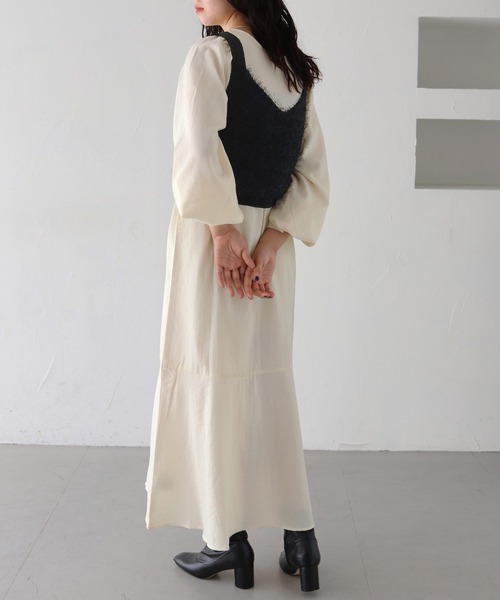 HER CLOSET（ハークローゼット）の「【vingtrois】フリンジニットビスチェ（ベスト・レディース・ブラウン/ブラック/アイボリー・M）」の19枚目の写真