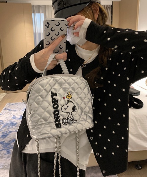 c.u.l（シーユーエル）の「ラウンドネック ドット柄 ニットカーディガン culw767（カーディガン/ボレロ・レディース・ブラック/グレー・FREE）」の9枚目の写真