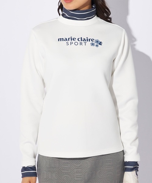 【marie claire/マリ.クレール】レディース長袖プルオーバー ゴルフ モックネックシャツ（Tシャツ/カットソー）｜marie claire（マリ・クレール）