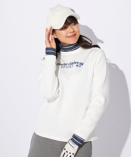 【marie claire/マリ.クレール】レディース長袖プルオーバー ゴルフ モックネックシャツ（Tシャツ/カットソー）｜marie claire（マリ・クレール）