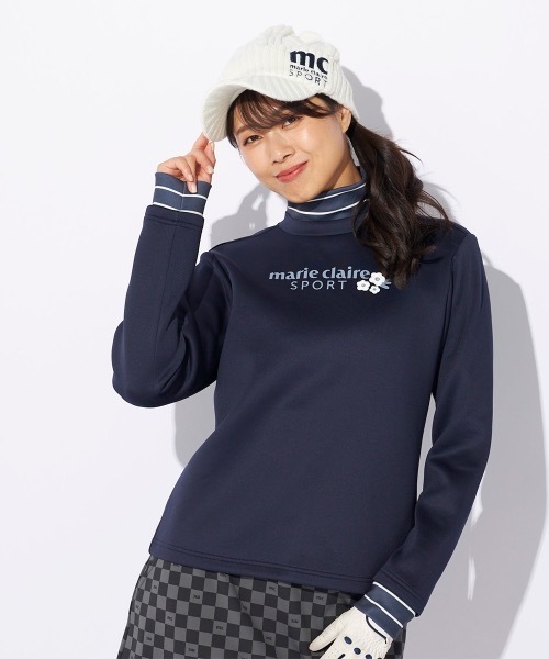 【marie claire/マリ.クレール】レディース長袖プルオーバー ゴルフ モックネックシャツ（Tシャツ/カットソー）｜marie claire（マリ・クレール）