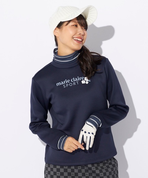 【marie claire/マリ.クレール】レディース長袖プルオーバー ゴルフ モックネックシャツ（Tシャツ/カットソー）｜marie claire（マリ・クレール）