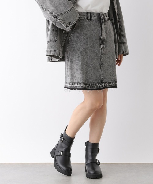 LEPSIM（レプシィム）の「膝上デニムスカート　136297（デニムスカート・レディース・ブルー/ライトブルー/チャコールグレー・FREE）」の4枚目の写真