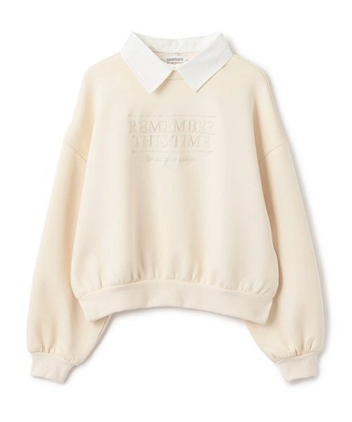 LOVETOXIC（ラブトキシック）の「衿つきダンボールプルオーバー（スウェット・キッズ・モカ/アイボリー/トップグレー/ブラック・S/M/L）」の19枚目の写真