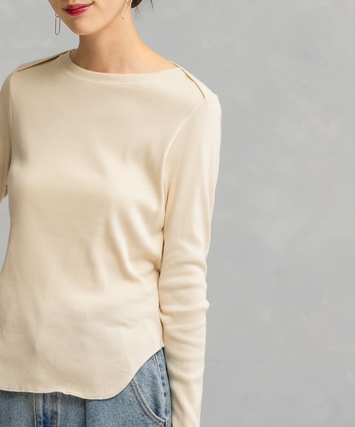 URBAN RESEARCH ROSSO WOMEN（アーバンリサーチ　ロッソ）の「ソフトタッチテレコプルオーバー（Tシャツ/カットソー・レディース・ブラック/ライトベージュ/ホワイト・FREE）」の3枚目の写真