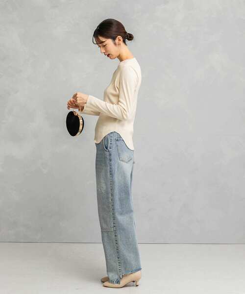 URBAN RESEARCH ROSSO WOMEN（アーバンリサーチ　ロッソ）の「ソフトタッチテレコプルオーバー（Tシャツ/カットソー・レディース・ブラック/ライトベージュ/ホワイト・FREE）」の6枚目の写真