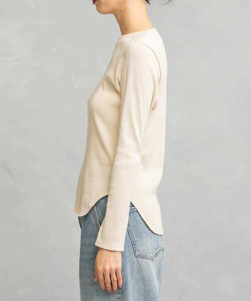 URBAN RESEARCH ROSSO WOMEN（アーバンリサーチ　ロッソ）の「ソフトタッチテレコプルオーバー（Tシャツ/カットソー・レディース・ブラック/ライトベージュ/ホワイト・FREE）」の8枚目の写真