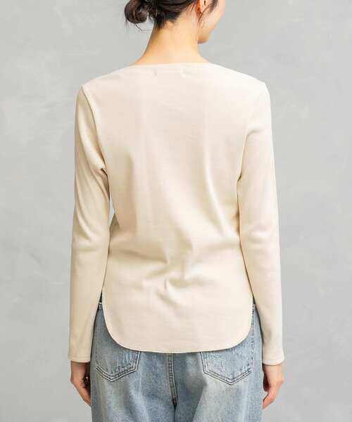 URBAN RESEARCH ROSSO WOMEN（アーバンリサーチ　ロッソ）の「ソフトタッチテレコプルオーバー（Tシャツ/カットソー・レディース・ブラック/ライトベージュ/ホワイト・FREE）」の9枚目の写真